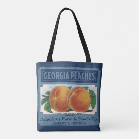  fruitkratelkunst, Georgia Peaches Tote Bag (Achterkant)