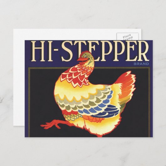 fruitkratelkunst, Hi Stepper Chicken Briefkaart (Voorkant / Achterkant)