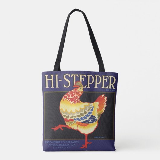  fruitkratelkunst, Hi Stepper Chicken Tote Bag (Achterkant)