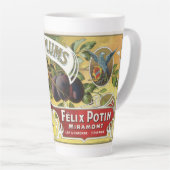 fruitkratelkunst, imperiale stekeltjes latte mok (Rechterhoek)