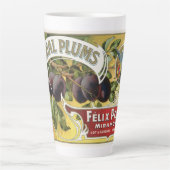 fruitkratelkunst, imperiale stekeltjes latte mok (Voorkant)