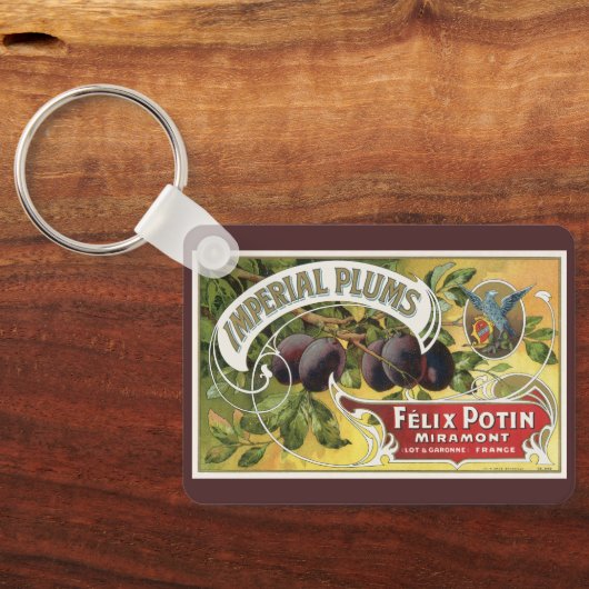  fruitkratelkunst, imperiale stekeltjes sleutelhanger (Achterkant)