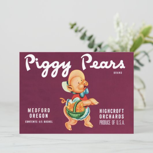  fruitkratelkunst met gekleurde peren kaart (Staand voorkant)