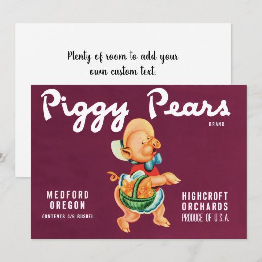  fruitkratelkunst met gekleurde peren kaart (Voorkant / Achterkant)