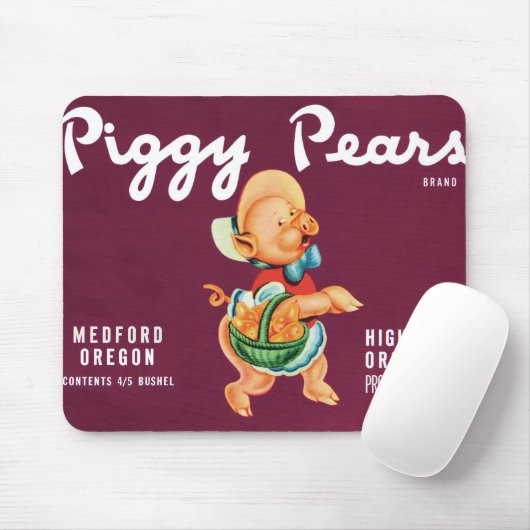  fruitkratelkunst met gekleurde peren muismat (Met muis)