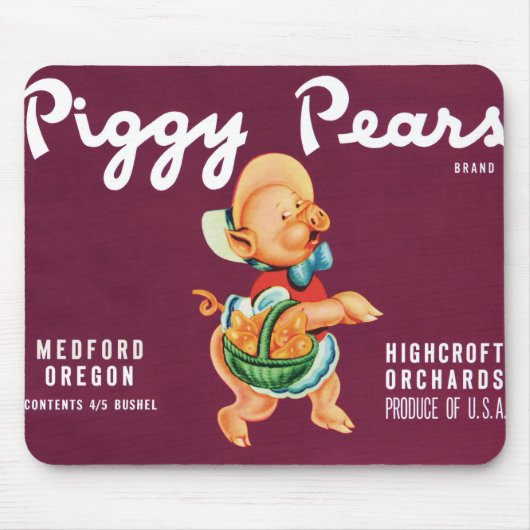  fruitkratelkunst met gekleurde peren muismat (Voorkant)