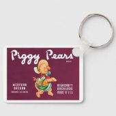  fruitkratelkunst met gekleurde peren sleutelhanger (Voorkant)