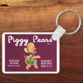  fruitkratelkunst met gekleurde peren sleutelhanger (Voorkant)