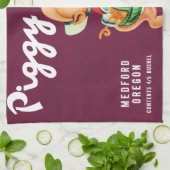 fruitkratelkunst met gekleurde peren theedoek (Gevouwen)