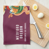 fruitkratelkunst met gekleurde peren theedoek (Quarter Fold)