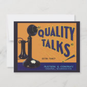 fruitkratelkunst, oude gefasseerde telefoon (Voorkant)