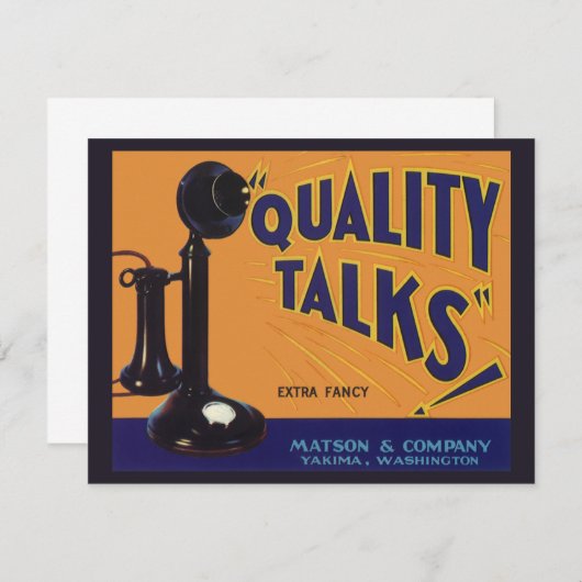 fruitkratelkunst, oude gefasseerde telefoon (Voorkant / Achterkant)