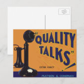  fruitkratelkunst, oude gefasseerde telefoon briefkaart (Voorkant / Achterkant)