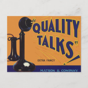 fruitkratelkunst, oude gefasseerde telefoon briefkaart