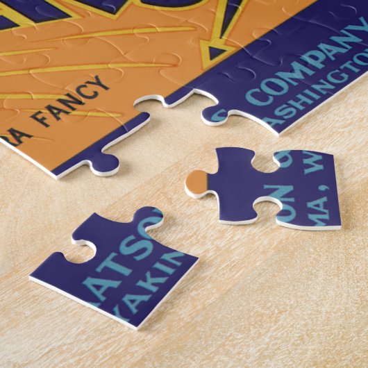  fruitkratelkunst, oude gefasseerde telefoon legpuzzel (Zijkant)