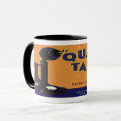 fruitkratelkunst, oude gefasseerde telefoon mok (Voorkant links)