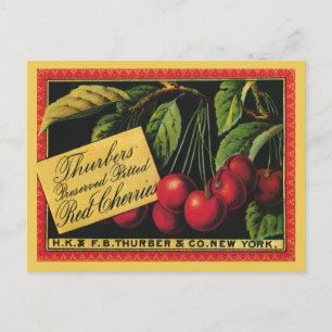  fruitkratelkunst, Thurber Cherries Briefkaart