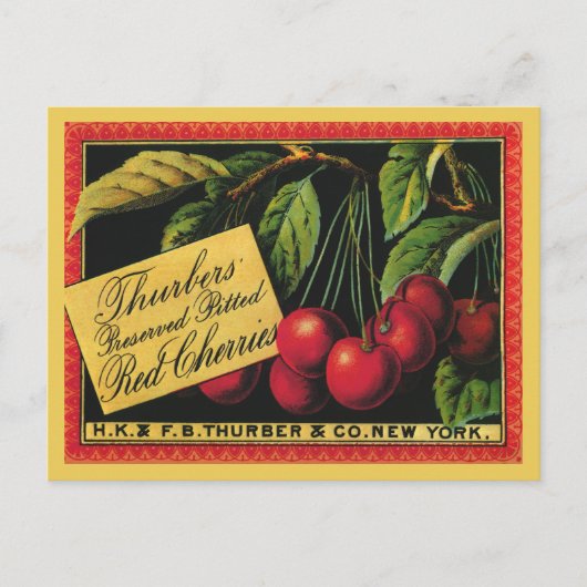  fruitkratelkunst, Thurber Cherries Briefkaart (Voorkant)