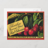  fruitkratelkunst, Thurber Cherries Briefkaart (Voorkant / Achterkant)