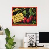  fruitkratelkunst, Thurber Cherries Poster (Thuiskantoor)
