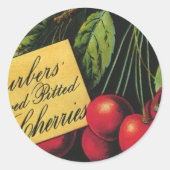  fruitkratelkunst, Thurber Cherries Ronde Sticker (Voorkant)