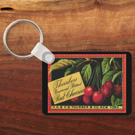  fruitkratelkunst, Thurber Cherries Sleutelhanger (Achterkant)