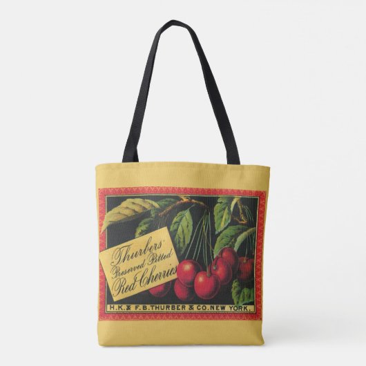fruitkratelkunst, Thurber Cherries Tote Bag (Achterkant)