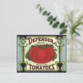  fruitkratelkunst, verdedigingstomaten briefkaart (Staand voorkant)