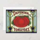  fruitkratelkunst, verdedigingstomaten briefkaart (Voorkant / Achterkant)