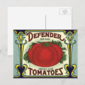  fruitkratelkunst, verdedigingstomaten briefkaart (Voorkant / Achterkant)