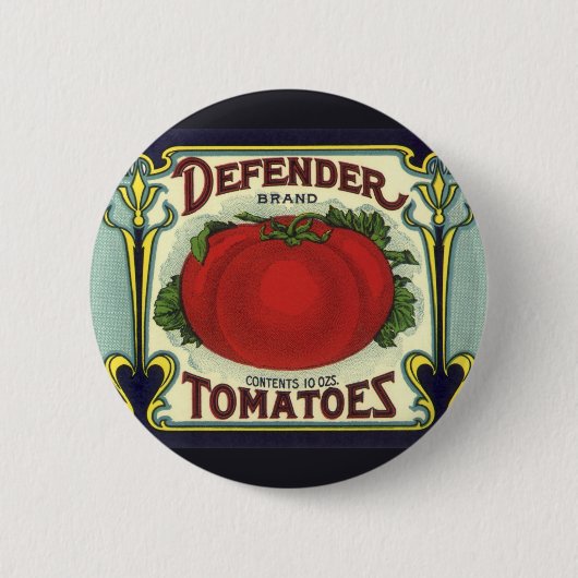 fruitkratelkunst, verdedigingstomaten ronde button 5,7 cm (Voorkant)