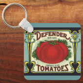 fruitkratelkunst, verdedigingstomaten sleutelhanger (Voorkant)