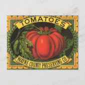  fruitkratelkunst, Wayne Co Tomaten Briefkaart (Voorkant)