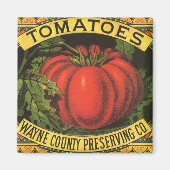  fruitkratelkunst, Wayne Co Tomaten Magneet (Voorkant)