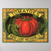  fruitkratelkunst, Wayne Co Tomaten Poster (Voorkant)