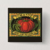  fruitkratelkunst, Wayne Co Tomaten Vierkante Button 5,1 Cm (Voorkant)