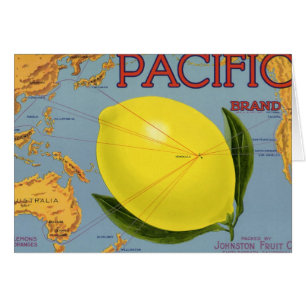 fruitkratenlabel Art Pacific Lemon Citrus