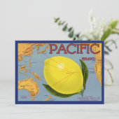 fruitkratenlabel Art Pacific Lemon Citrus (Staand voorkant)