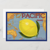 fruitkratenlabel Art Pacific Lemon Citrus (Voorkant / Achterkant)