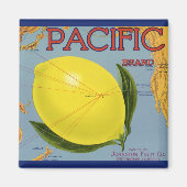  fruitkratenlabel Art Pacific Lemon Citrus Magneet (Voorkant)