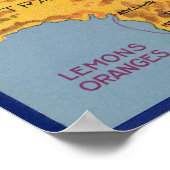 fruitkratenlabel Art Pacific Lemon Citrus Poster (Hoek)