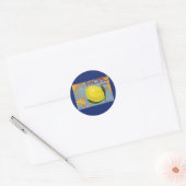 fruitkratenlabel Art Pacific Lemon Citrus Ronde Sticker (Envelop)
