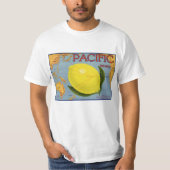 fruitkratenlabel Art Pacific Lemon Citrus T-shirt (Voorkant)