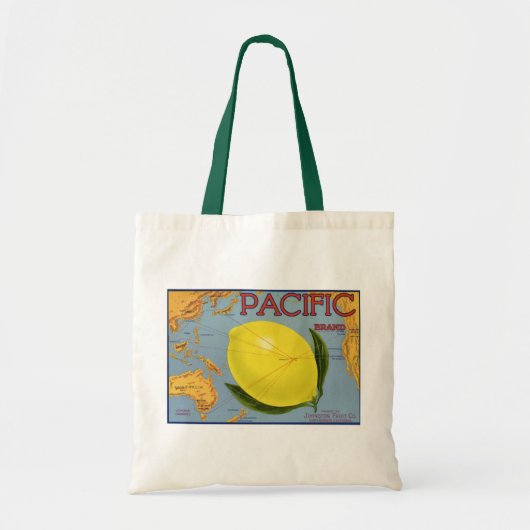 fruitkratenlabel Art Pacific Lemon Citrus Tote Bag (Voorkant)