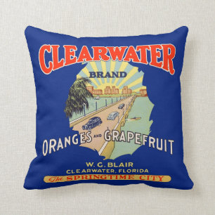  fruitkratenlabel Clearwater Florida Kussen