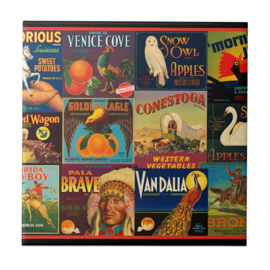  fruitkratenlabels tegeltje (Voorkant)