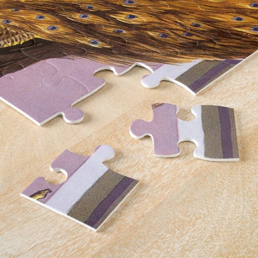  fruitkrattenlabel Art El Pavo Peacock Bird Legpuzzel (Zijkant)