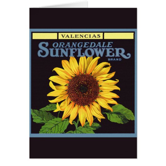  fruitkrattenlabel Art Orangedale Sunflower (Voorkant)