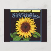  fruitkrattenlabel Art Orangedale Sunflower Briefkaart (Voorkant)