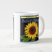 fruitkrattenlabel Art Orangedale Sunflower Grote Koffiekop (Voorkant rechts)